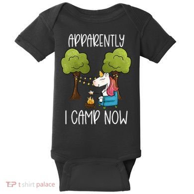 Childrens Glamping Gear Unicorn Camping Stuff Campfire Smore Baby Bodysuit