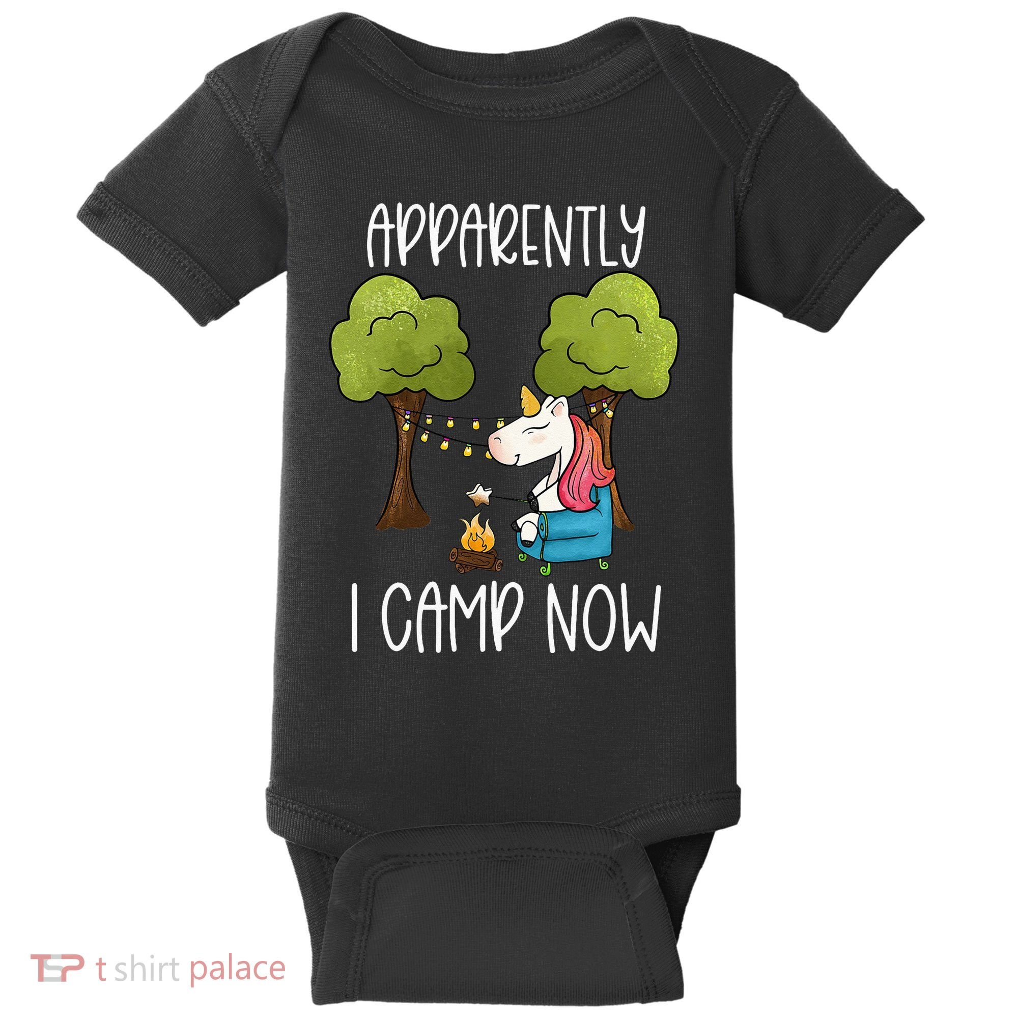 Childrens Glamping Gear Unicorn Camping Stuff Campfire Smore Baby Bodysuit