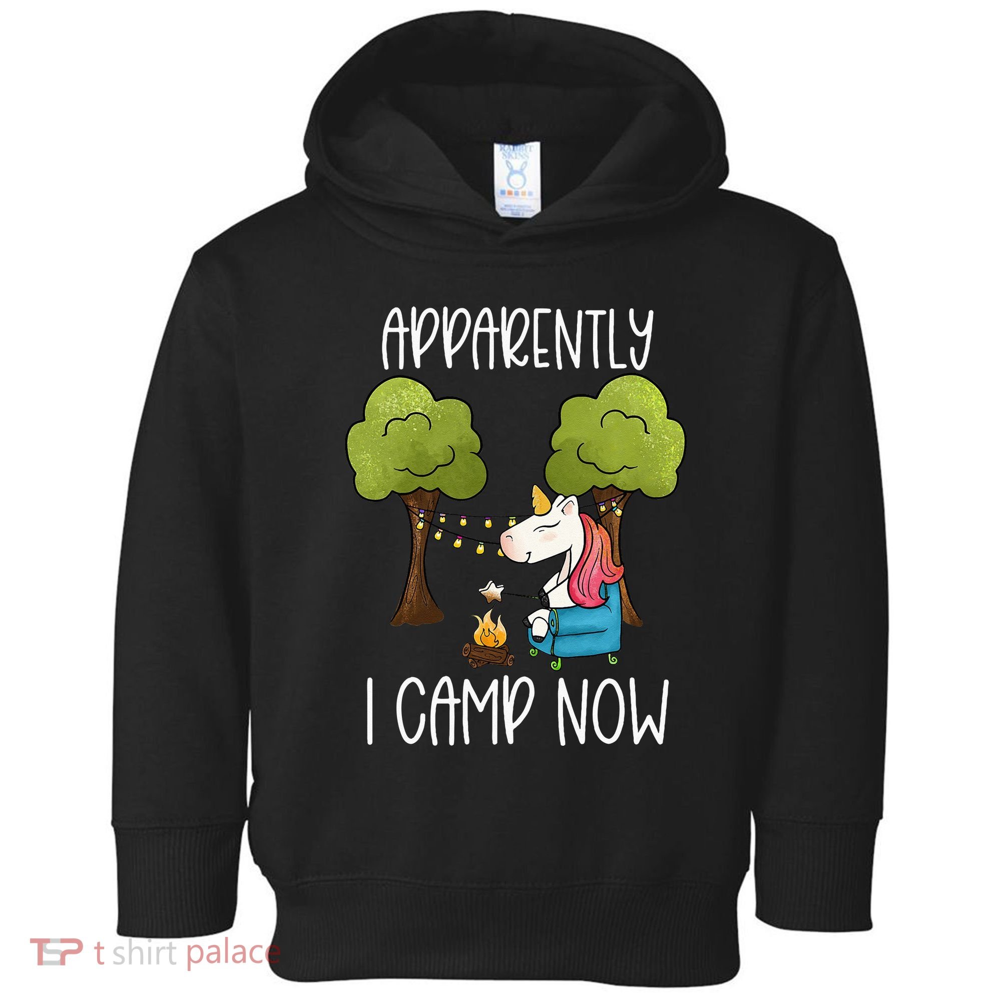 Childrens Glamping Gear Unicorn Camping Stuff Campfire Smore Toddler Hoodie