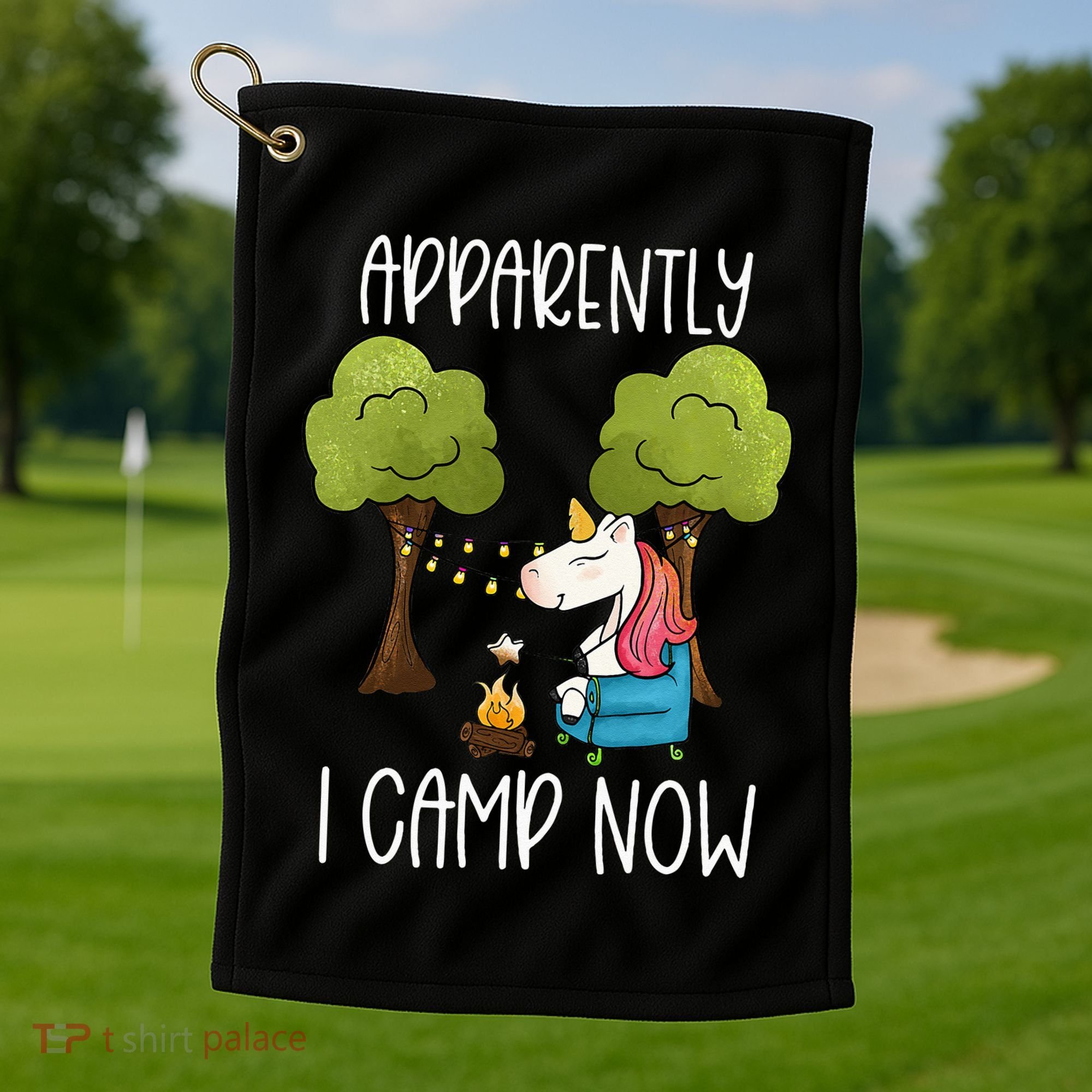 Childrens Glamping Gear Unicorn Camping Stuff Campfire Smore Golf Towel