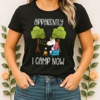 Childrens Glamping Gear Unicorn Camping Stuff Campfire Smore Women's T-Shirt thumb 2