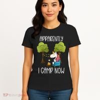 Childrens Glamping Gear Unicorn Camping Stuff Campfire Smore Women's T-Shirt thumb 4