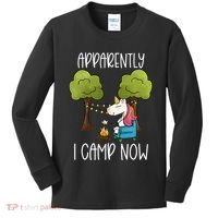 Childrens Glamping Gear Unicorn Camping Stuff Campfire Smore Kids Long Sleeve Shirt thumb 0