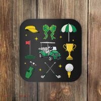 Coquette Golf, Girly Golf, Ladies Golf, Golf Social Club Coaster thumb 0