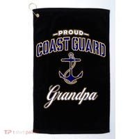Coast Guard Grandpa Funny Gift For Men Golf Towel thumb 0