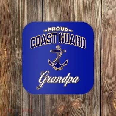 Coast Guard Grandpa Funny Gift For Men Coaster