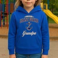 Coast Guard Grandpa Funny Gift For Men Kids Hoodie thumb 3