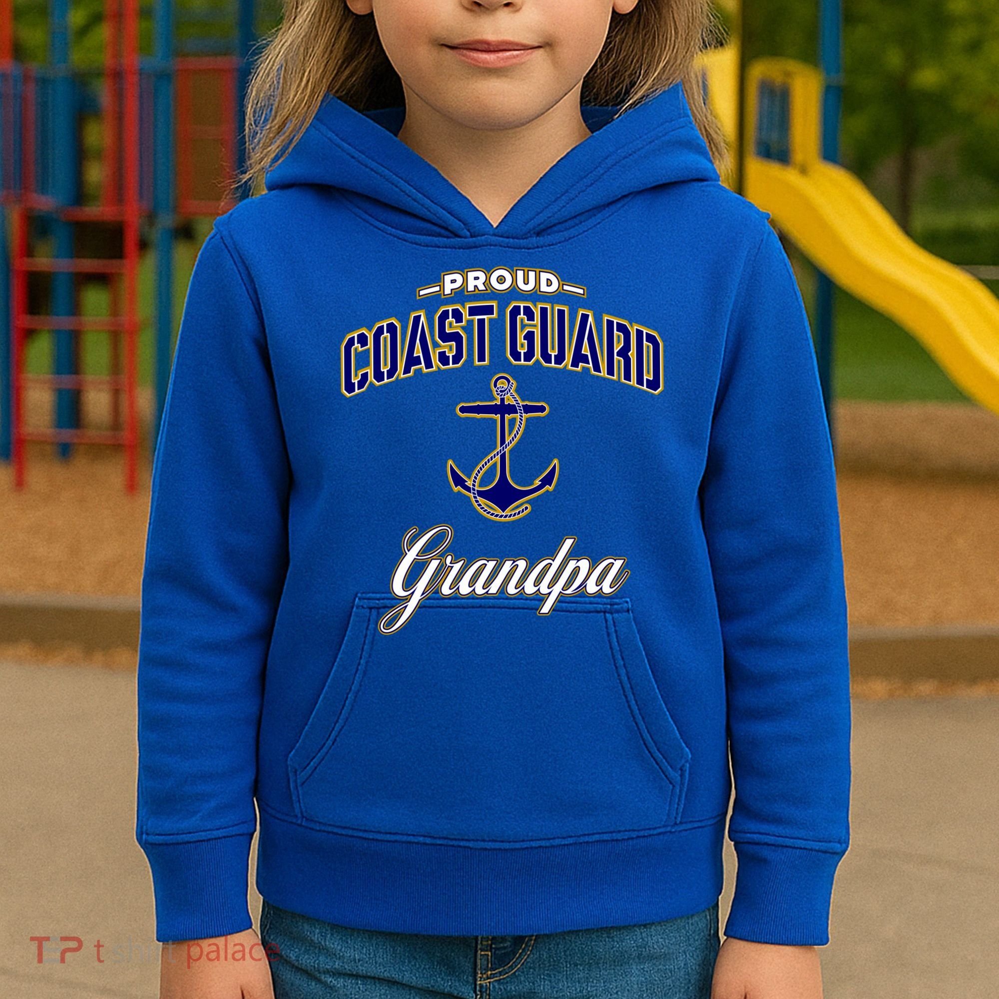 Coast Guard Grandpa Funny Gift For Men Kids Hoodie