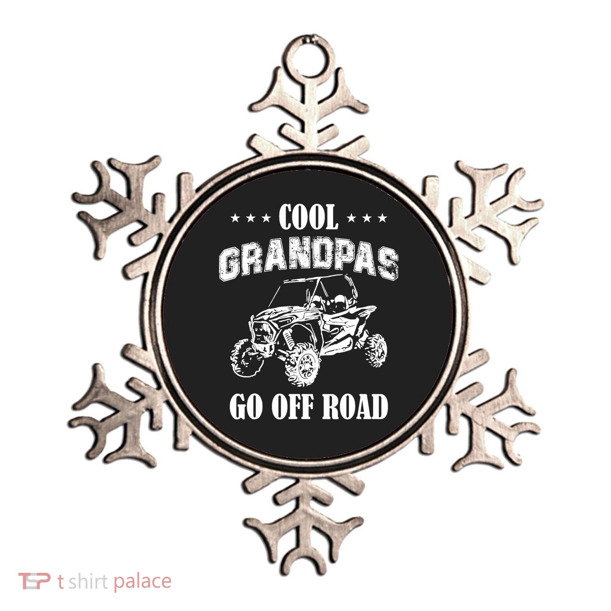 Cool Grandpas Go Off Road UTV ATV 4 Wheeler Off Road Riding Ornament