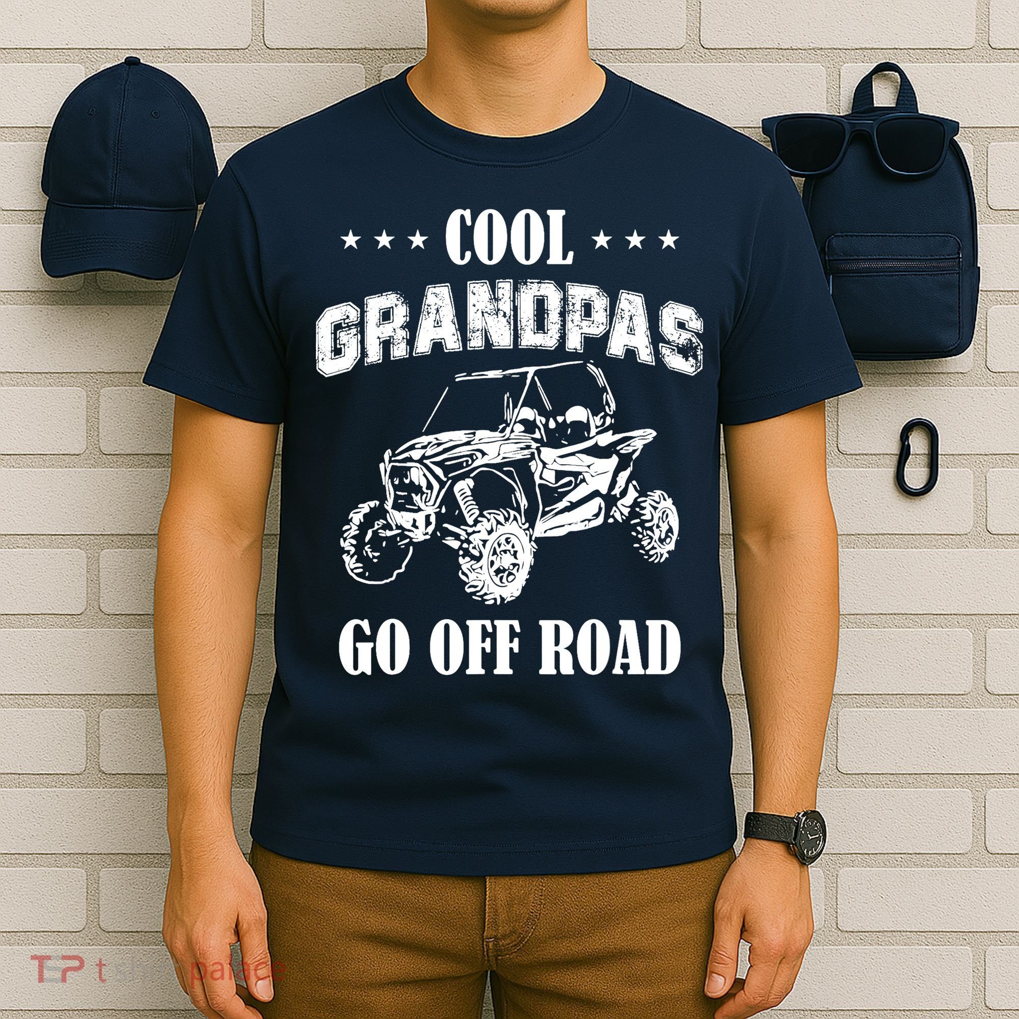 Cool Grandpas Go Off Road UTV ATV 4 Wheeler Off Road Riding T-Shirt