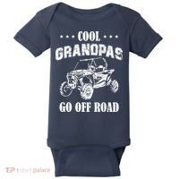 Cool Grandpas Go Off Road UTV ATV 4 Wheeler Off Road Riding Baby Bodysuit thumb 0