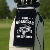 Cool Grandpas Go Off Road UTV ATV 4 Wheeler Off Road Riding Golf Towel thumb 2