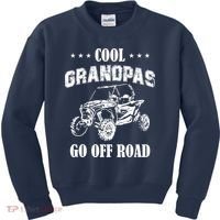 Cool Grandpas Go Off Road UTV ATV 4 Wheeler Off Road Riding Kids Sweatshirt thumb 0