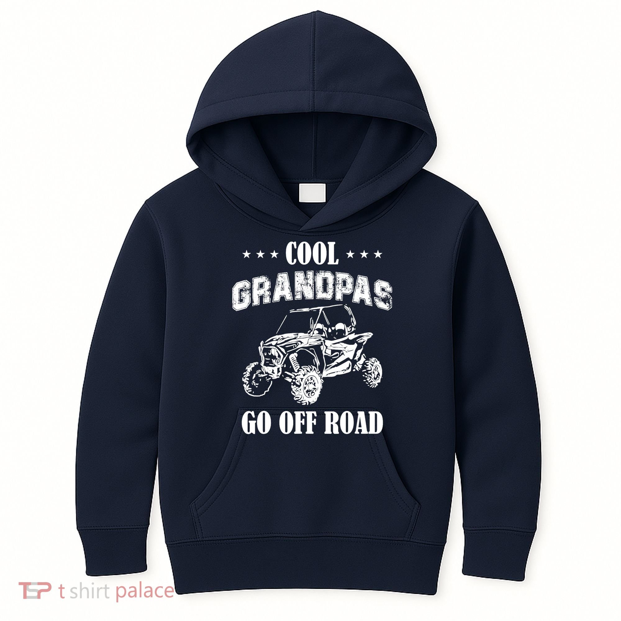 Cool Grandpas Go Off Road UTV ATV 4 Wheeler Off Road Riding Kids Hoodie