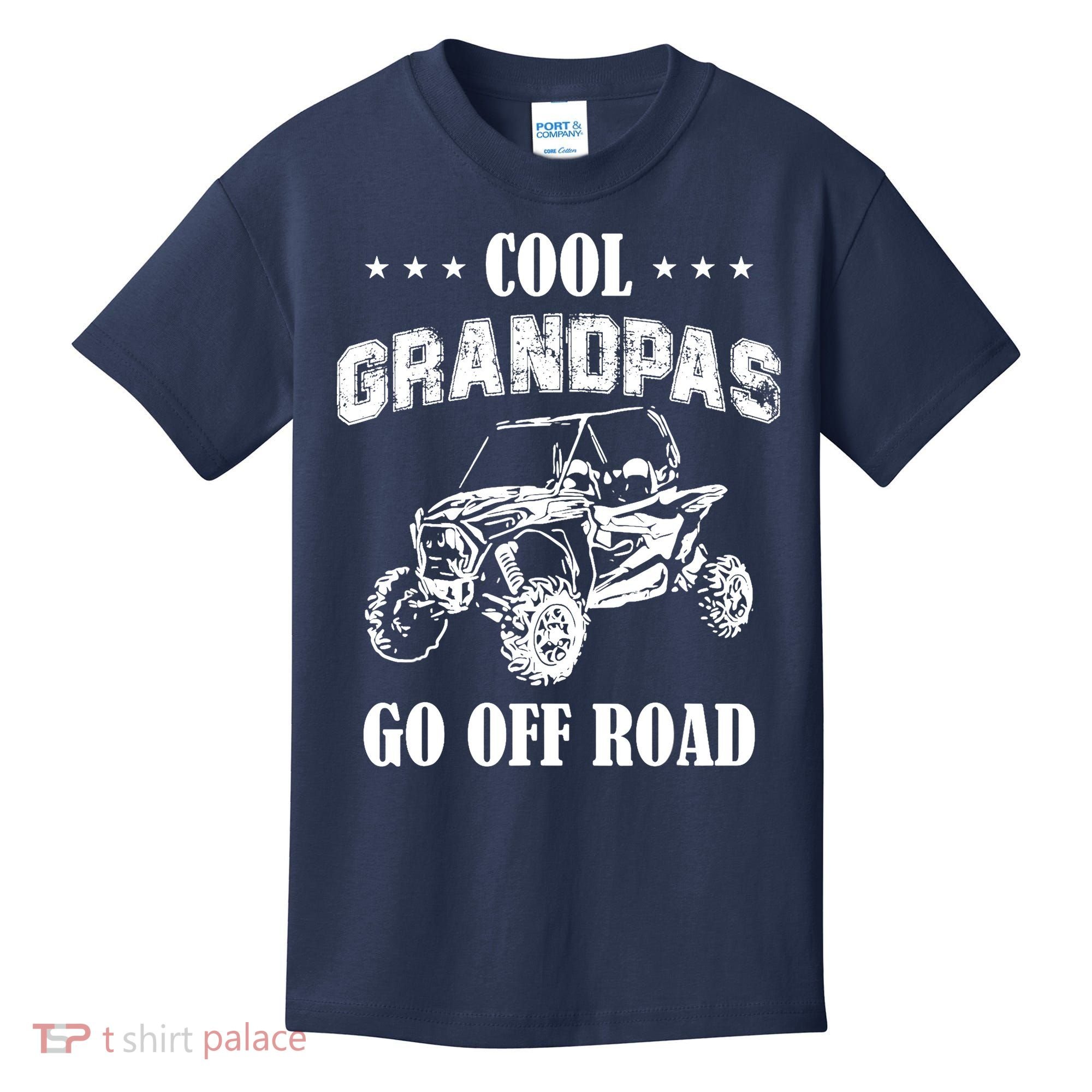 Cool Grandpas Go Off Road UTV ATV 4 Wheeler Off Road Riding Kids T-Shirt