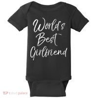 Cute Girlfriend Gift Fromfriend World's Best Girlfriend Baby Bodysuit thumb 0