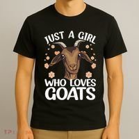 Cool Goat Girl Goat Whisperer Farm Animal Farmer T-Shirt thumb 3