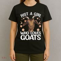 Cool Goat Girl Goat Whisperer Farm Animal Farmer T-Shirt thumb 4