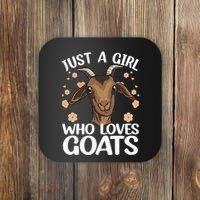 Cool Goat Girl Goat Whisperer Farm Animal Farmer Coaster thumb 0
