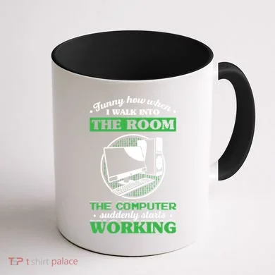 Computer Geek Gift: Tech Support I Computer Starts Working Gift Coffee Mug back