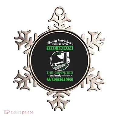 Computer Geek Gift: Tech Support I Computer Starts Working Gift Ornament