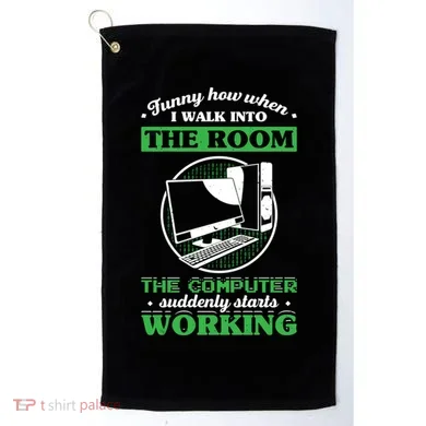 Computer Geek Gift: Tech Support I Computer Starts Working Gift Golf Towel