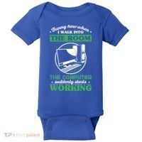 Computer Geek Gift: Tech Support I Computer Starts Working Gift Baby Bodysuit thumb 0