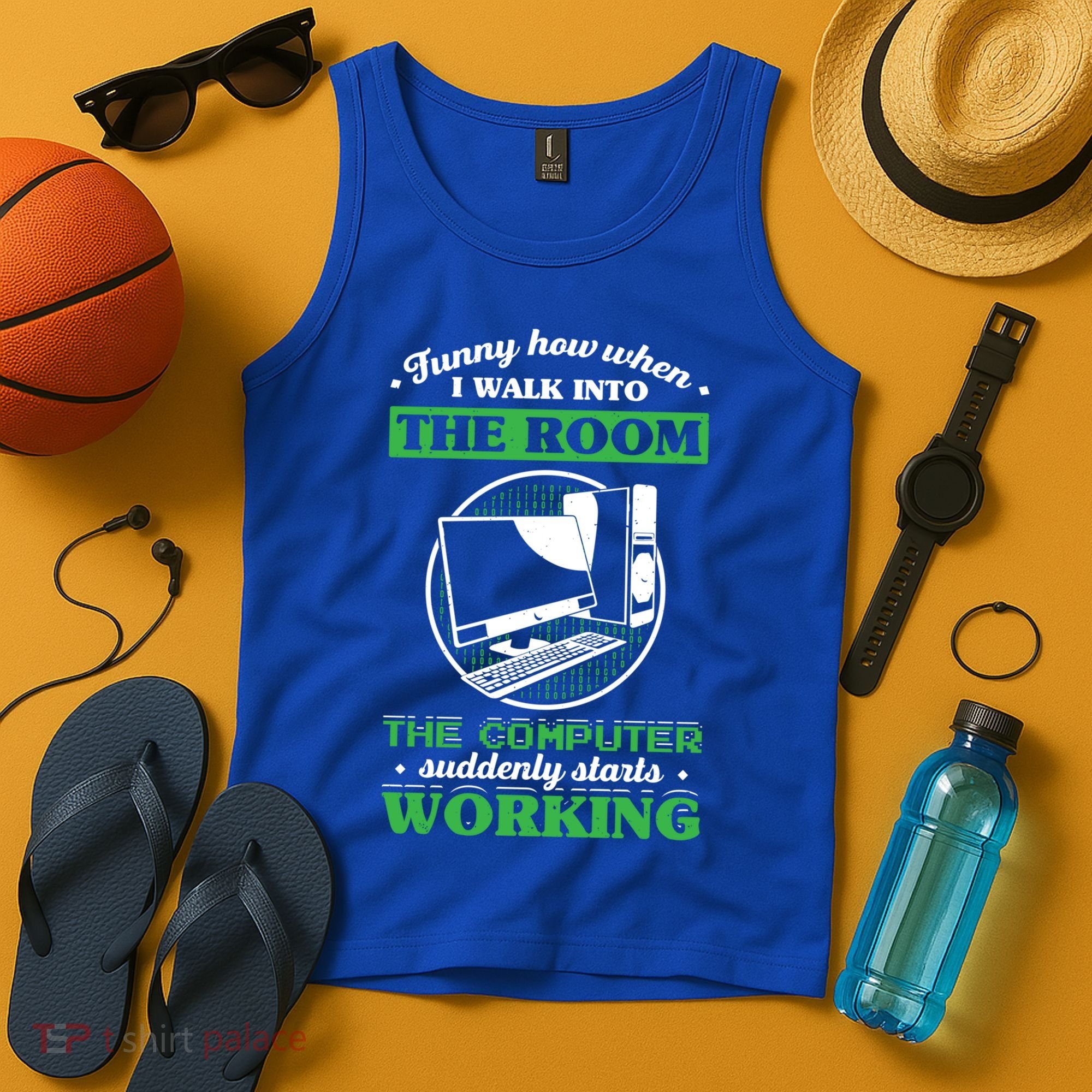 Computer Geek Gift: Tech Support I Computer Starts Working Gift Tank Top