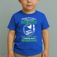 Computer Geek Gift: Tech Support I Computer Starts Working Gift Toddler T-Shirt thumb 2