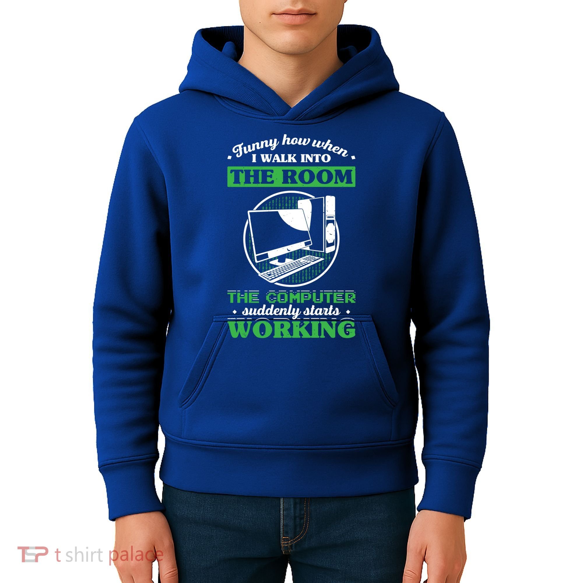 Computer Geek Gift: Tech Support I Computer Starts Working Gift Kids Hoodie