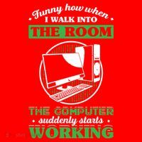 Computer Geek Gift: Tech Support I Computer Starts Working Gift Santa Hat thumb 1