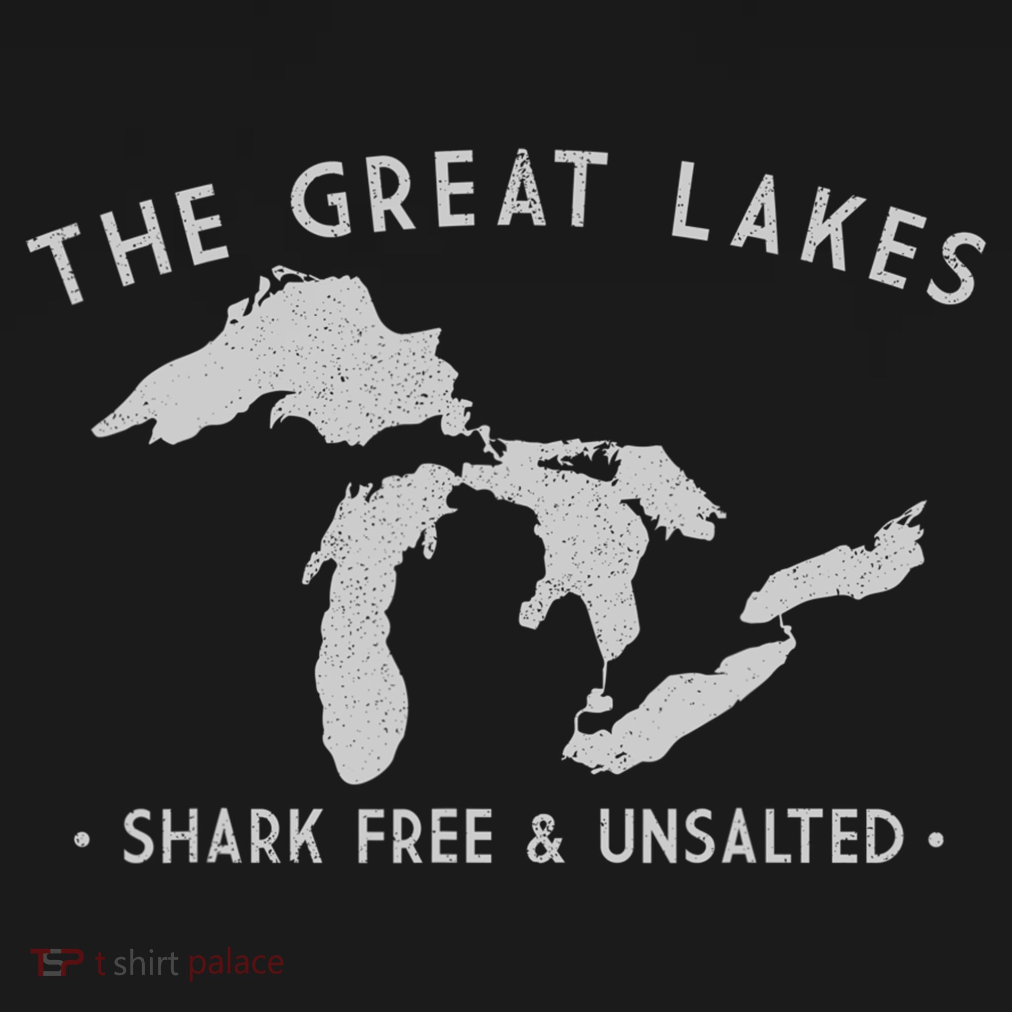Cool Gift Great Lakes Shark Free And Unsalted Funny Vintage T-Shirt