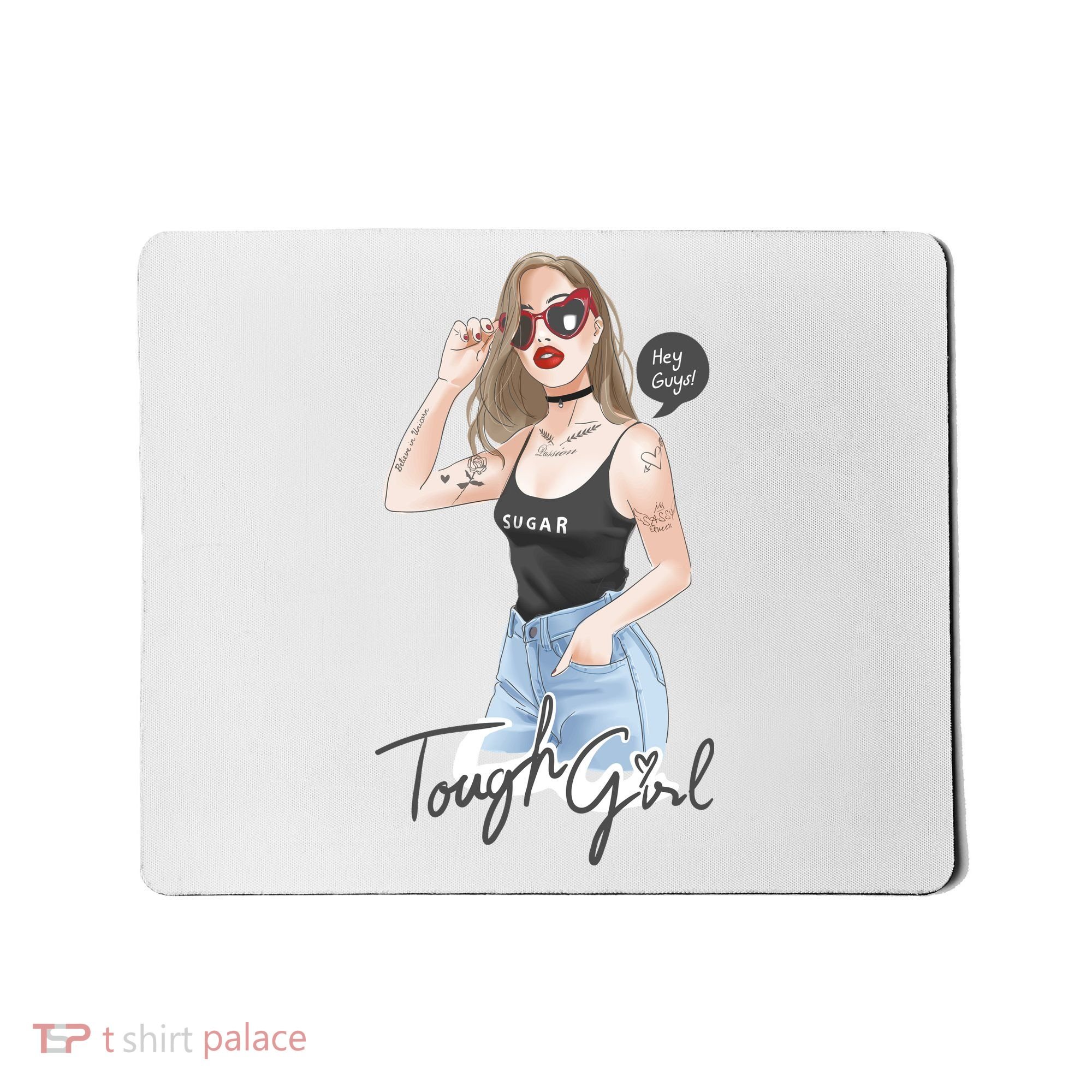 Cool Girl Girl In Sunglasses Mousepad