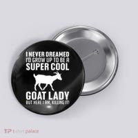 Cool Goats Goat Whisperer Pygmy Goat Animal Button thumb 0