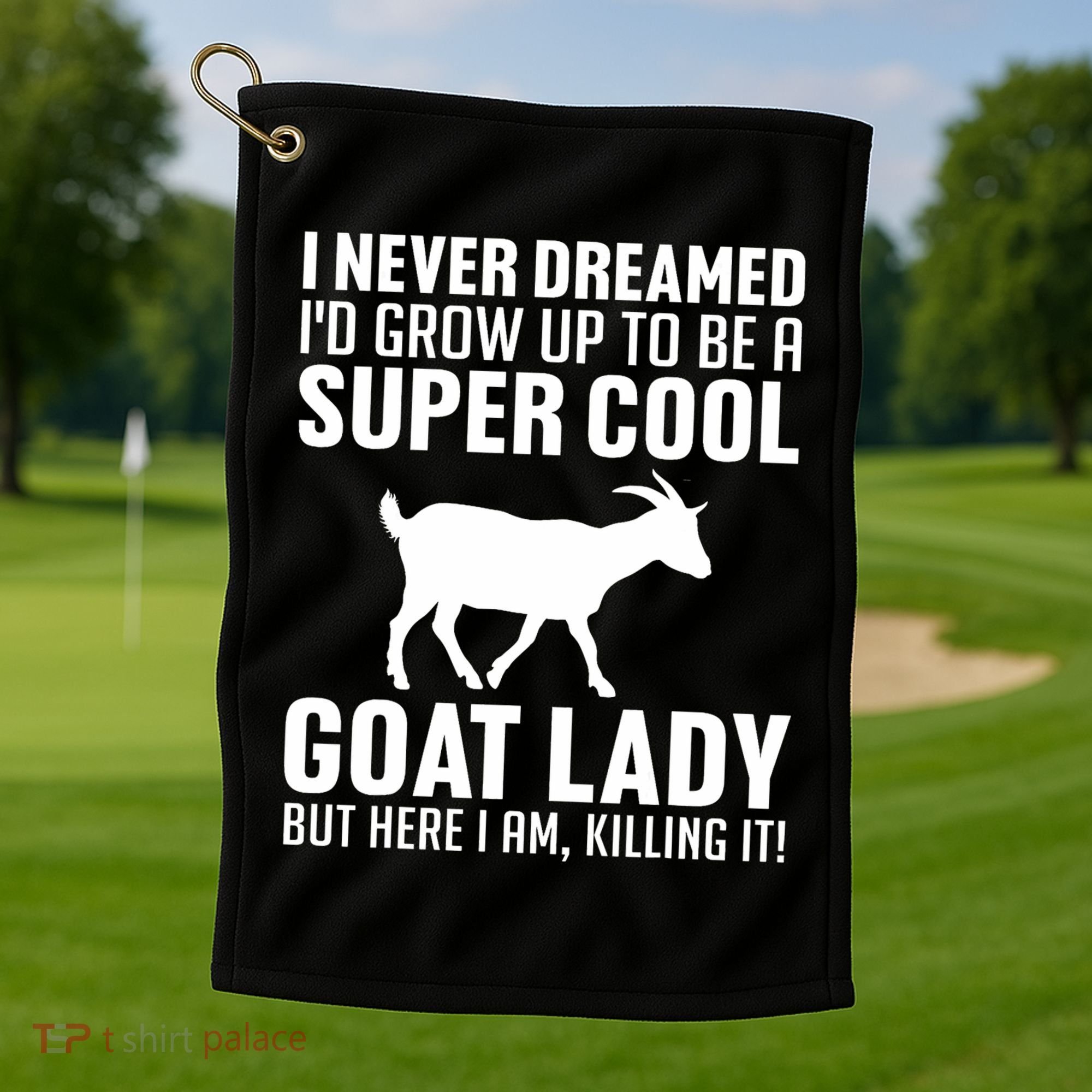 Cool Goats Goat Whisperer Pygmy Goat Animal Golf Towel
