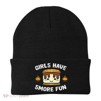 Camping Girl Have Smore Fun Camper Beanie