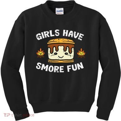 Camping Girl Have Smore Fun Camper Kids Sweatshirt