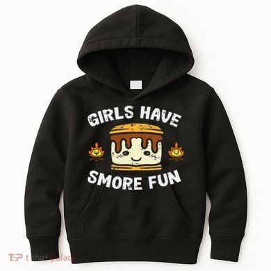 Camping Girl Have Smore Fun Camper Kids Hoodie
