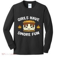 Camping Girl Have Smore Fun Camper Kids Long Sleeve Shirt thumb 0