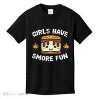 Camping Girl Have Smore Fun Camper Kids T-Shirt thumb 0