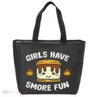 Camping Girl Have Smore Fun Camper Tote Bag thumb 0