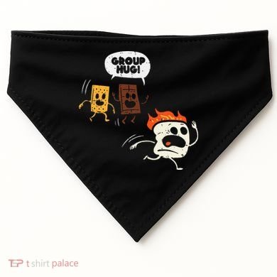 Camping Group Hug Smores Funny Marshmallow USA-Made Doggie Bandana