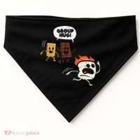 Camping Group Hug Smores Funny Marshmallow USA-Made Doggie Bandana thumb 0