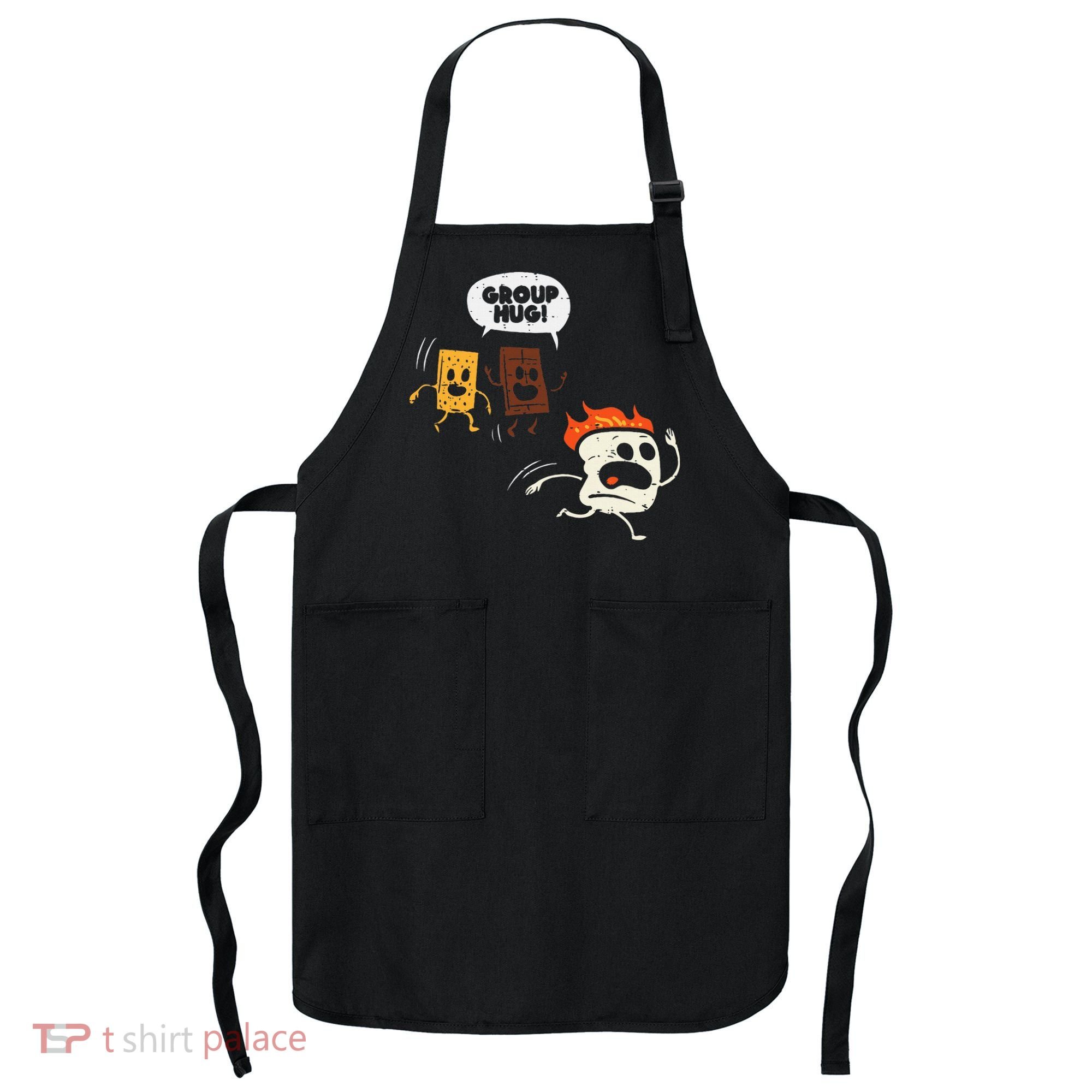 Camping Group Hug Smores Funny Marshmallow Apron