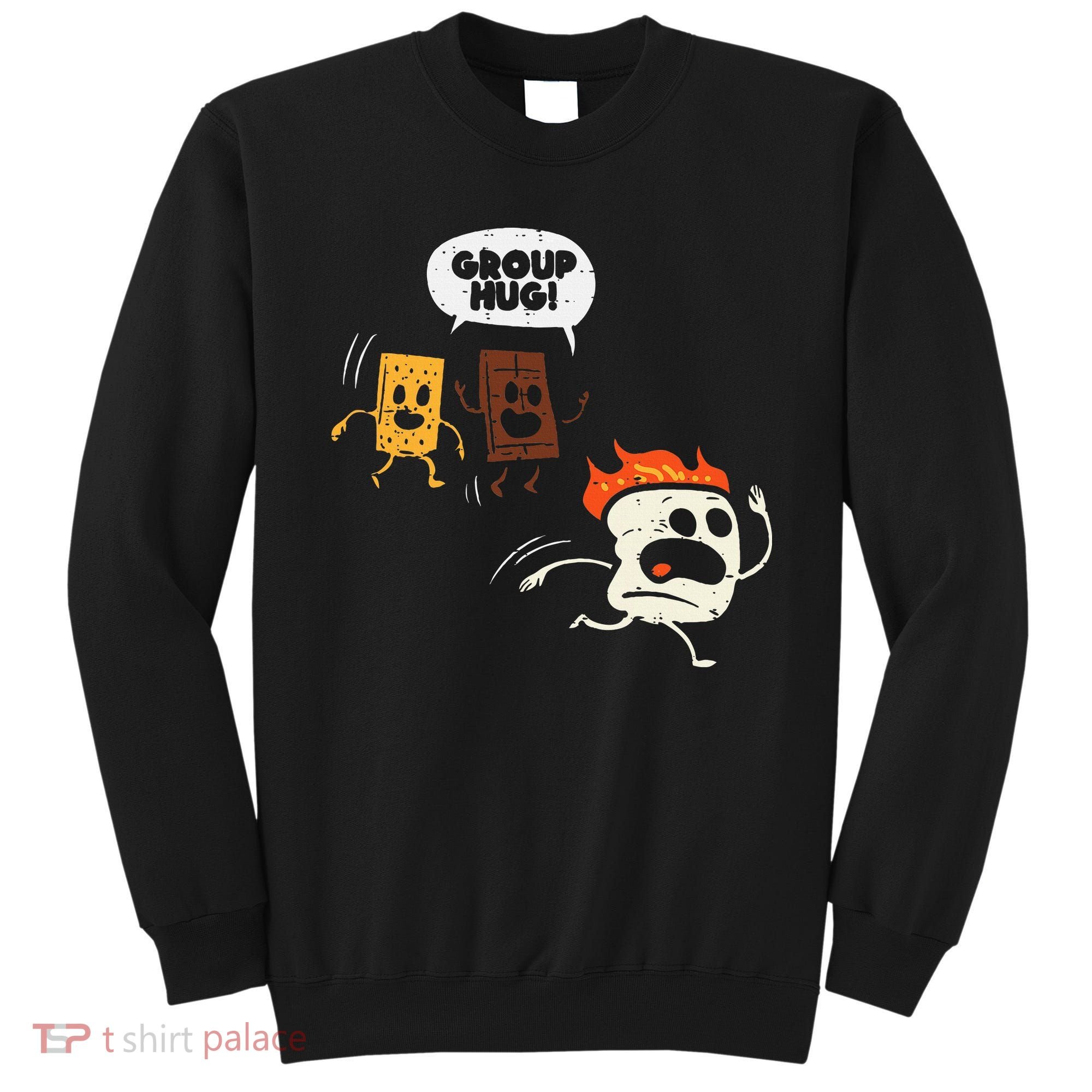 Camping Group Hug Smores Funny Marshmallow Sweatshirt