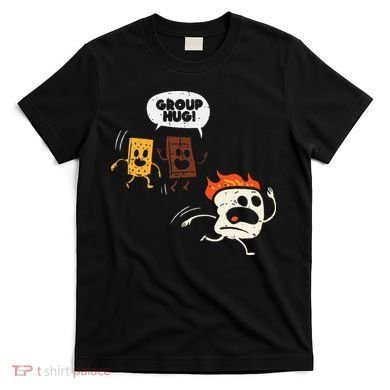 Camping Group Hug Smores Funny Marshmallow T-Shirt