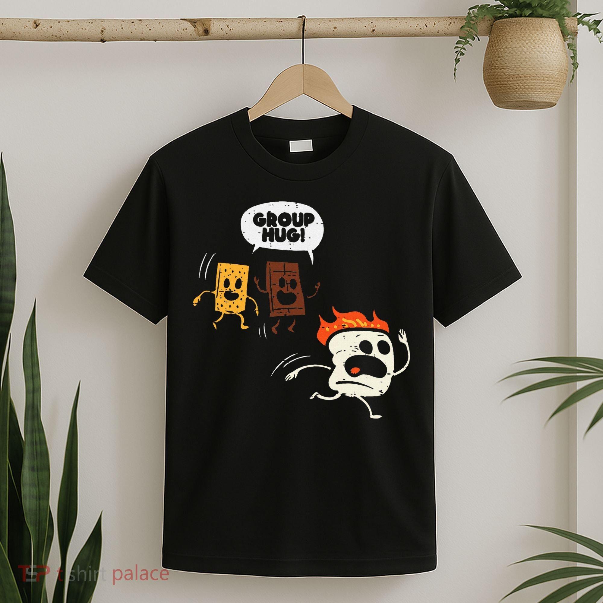 Camping Group Hug Smores Funny Marshmallow T-Shirt