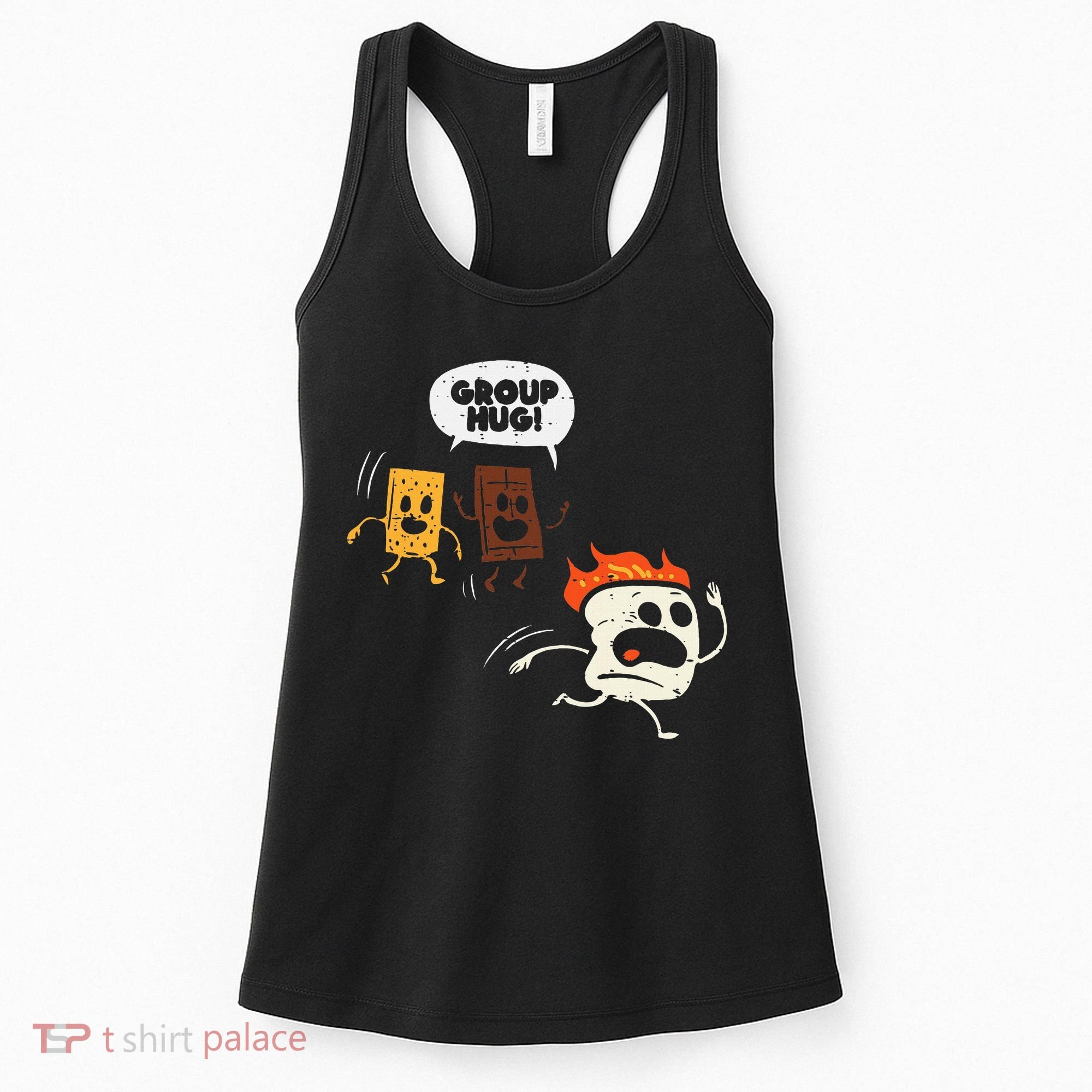 Camping Group Hug Smores Funny Marshmallow Women's Tank Top