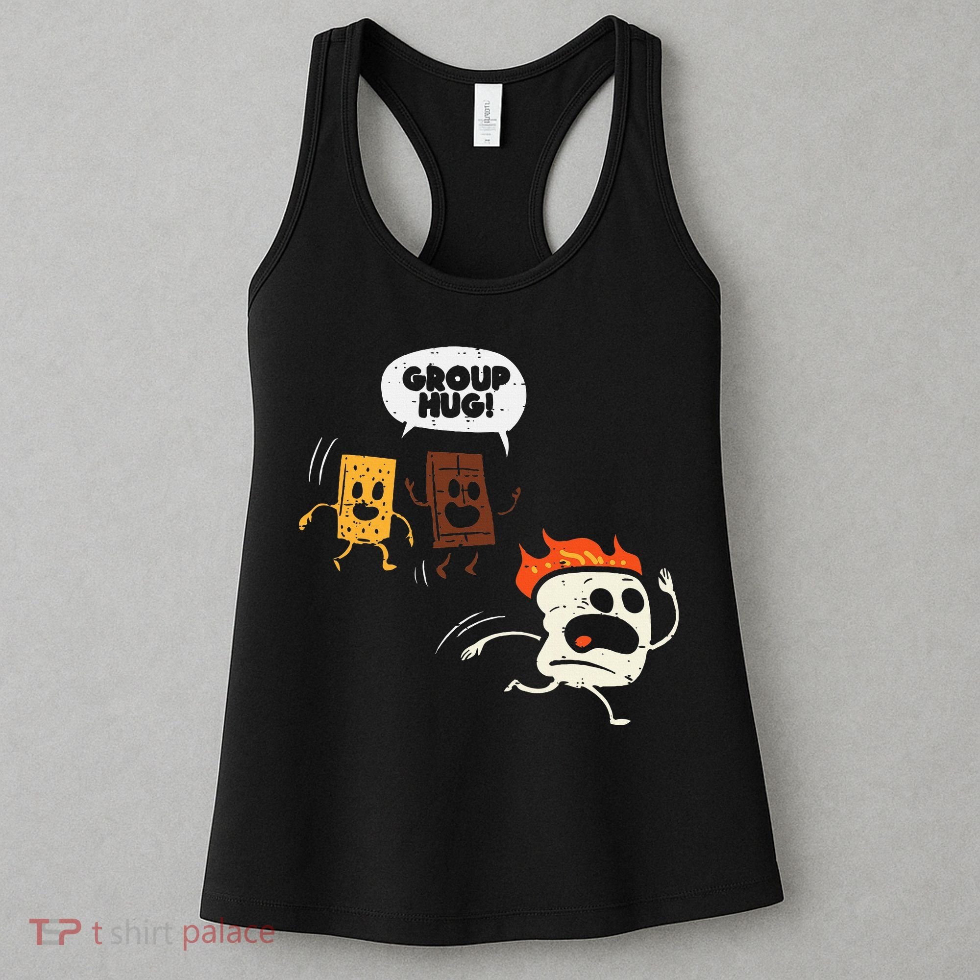 Camping Group Hug Smores Funny Marshmallow Women's Tank Top