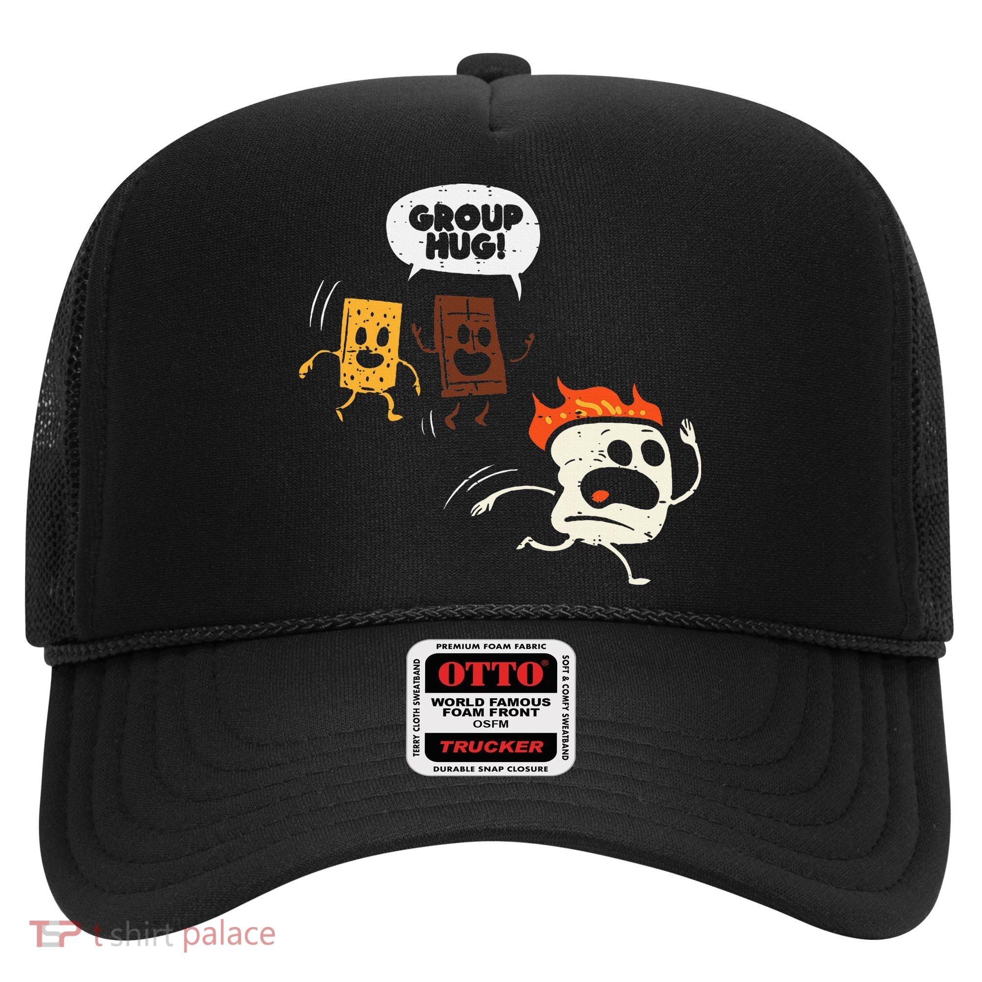 Camping Group Hug Smores Funny Marshmallow Hat